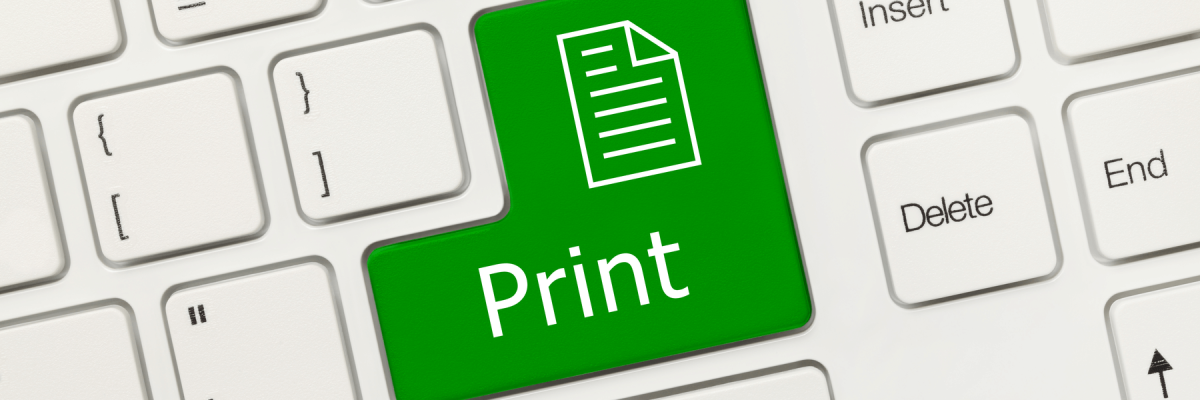 print button in green